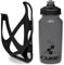 Cube HPP Cage - Stealth Black & Flow Bottle - Black, 500ml / Water Drink Flask Vessel Bidon Holder Mount Bracket Kit Lightweight Plastic Drinking Hydration Biking Bike Riding Frame Accessories