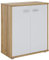 IDIMEX Buffet Salle à Manger FIRMIN L 60 cm Coloris chêne Sauvage et Blanc avec 2 Portes bahut Bas Meuble de Rangement Style Moderne Commode vaisselier 60 x 70 x 30 cm