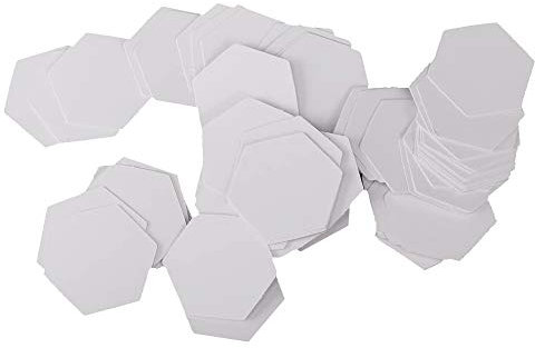 POFET 500Pcss Hexagon Englisch PAPER PIECING Quilting Templates Craft - 16mm