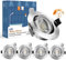 wowatt 5er IP44 7W LED Einbaustrahler 3 Stufig Dimmbar 700lm Hell Schwenkbar Flache Einbauleuchte LED Badeinbaustrahler 2800K Warmweiß Deckeneinbaustrahler Badezimmer AC 230V Ersetzt 70W Halogen