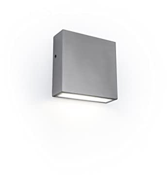 LUTEC Außenwandleuchte Gemini, in edlem Design, moderne Wandlampe aus Edelstahl, geeignet für jede Hauswand Garage,Terasse, 9Watt, 230V, 750Lm, 5104004001, 11x11x3,8…