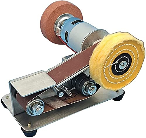 Mini Levigatrice A Nastro Elettrica Multifunzionale Lucidatrice Fai-da-te Affilatrice Mola Per Affilare I Coltelli Ad Angolo Fisso Per Molatura Lucida Metallo Legno Plastica Molatura In Alluminio