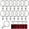 YIXISI 15 Stück Vorhangring mit Clips, Gardinenringe Vorhangringe, 32mm Vorhang Clips mit Clip, Gardinenringe Rostfreies Metall, Duschvorhang Metallklammern, für Vorhänge und Stangen (Silber)