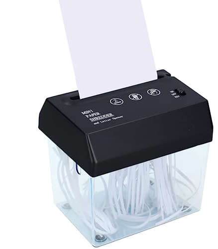 Mini-Aktenvernichter, USB-Papier-Metallmesser, elektrischer Aktenvernichter, langlebig, tragbar, effizienter Aktenvernichter, Bürobedarf für Mitarbeiter, Bürolehrer