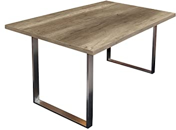 möbelando Esstisch Steel in wildeiche trüffel. Abmessungen (BxHxT) 138x76x90 cm