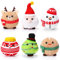 6 Stück Weihnachten Plüsch Ornamente Gefüllter Weihnachtsmann Schneemann Elch Lebkuchenmann Weihnachtsbaumkugel Dekorationen für Winter Urlaub Ornamente Weihnachtsbaum Hängedeko Geburtstag, 8 cm