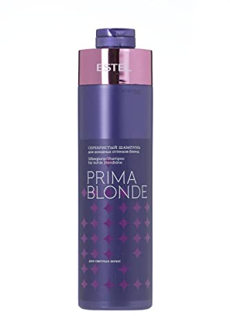 Estel Prima Blonde Silver Shampoo für kühle Blondtöne 1000 ml. reinigt das Haar sanft und verleiht ihm einen edlen Silberton