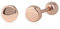 Meissa Orecchini Acciaio Chirurgico a sfera a vite in argento 925 Set Orecchini donna per uomo bambina unisex Piercing Orecchio anallergici (01_Oro rosa (cerchio 3,6 mm))
