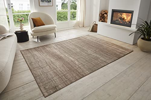 Hanse Home Jord Designer Rug - Flat Weave Vintage Style Abstract Modern Geometric Pattern, Oeko-Tex Living Room Rug for Dining Room, Children's Room, Teenager's Room, Hallway - Cream Beige, 80 x 120