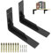 DOMI PRO Regalwinkel Schwarz, 2 Stück 40 cm Regalträger Tragkraft Bis 105 kg, Schwerlast Regalhalterung Eisen für Winkel Regal für Wandmontage, Bücherregale, Garten, Küche, Bad (Schwarz)