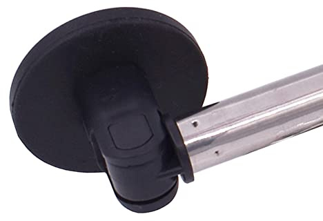 YYST Magnetische Gardinenstangen für Metalltüren, 40,6-71,1 cm, magnetische Gardinenstange, ausziehbar für Eisen und Stahl, magnetische Café-Gardinenstange, W Magnete (Schwarz-1)