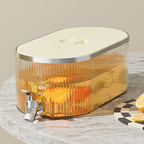 Dispensador de bebidas de 5 litros, dispensador de agua para nevera con grifo, jarra de refrigerador, dispensador de bebidas, tetera de frutas y leche con grifo