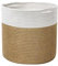 YDQUANI Cesta de Cuerda de algodón Tejida para macetas, maceteros de Interior, Cesta de Almacenamiento de Yute Plegable, 25 x 25 cm, decoración Moderna, cesto para la Colada del hogar