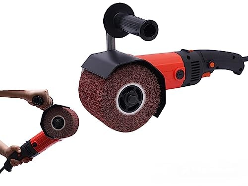 Levigatrice a Rullo 1900W 3500RPM con Regolazione di Velocità Satinatrice Levigatrice Angolare Levigatrice a Spazzola Smerigliatrice per Satinatura Metalli Legno
