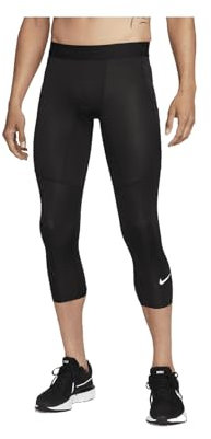 Nike FB7950-010 M NP DF 3QT Tight Leggings Herren Black/White Größe L