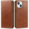 SHIELDON Wallet Case for iPhone 15 5G, Genuine Leather Folio Case with [Card Slots][Magnetic Closure][RFID Blocking][Shock Absorbing]Book Folding Case Compatible with iPhone 15 6.1 2023 - Retro Brown
