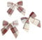 20 Stück Schleifen Weihnachtsbaum,Weihnachtsschleife Dekoschleife Glöckchen Weihnachtsbaumschmuck Zierschleifen Dekoration für Christbaumschmuck Hochzeit Geburtstag Weihnachten,Rot-weiß kariert
