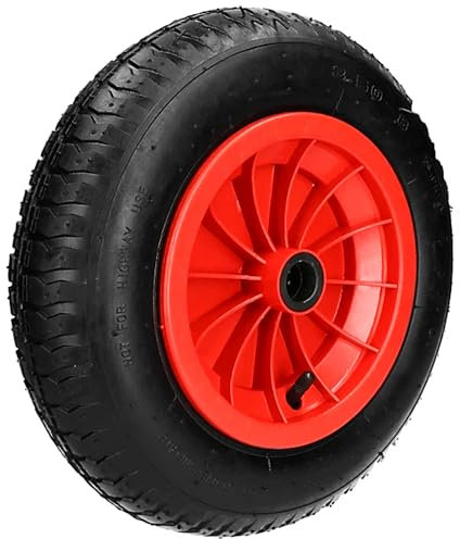 14 350mm Pneumatic Wheelbarrow Wheel with 25mm (1) & 16mm (5/8) Centre for Wheelbarrow Truck or Trolley