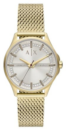 Armani Exchange Orologio Analogico al Quarzo Donna con Cinturino in Acciaio Inossidabile AX5274