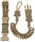 HOUSON Tactical Schlüsselband, Tactical Lanyard elastischer Nylon Taktische Safety Seil für Angeln Airsoft Outdoor Wandern Camping Khaki