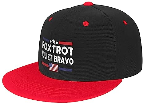 Foxtrot Juliet Bravo Flat Brim Cap Unisex Flat Bill Baseball Cap Hip-Hop Hut