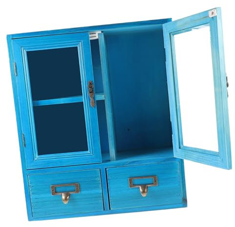 Alipis Meuble De Rangement Bas en Bois Meuble Mural Vintage en Bois pour Cuisine À Coucher Salon Rangement Portes Doubles Facile À Installer Matériau en Bois Robuste