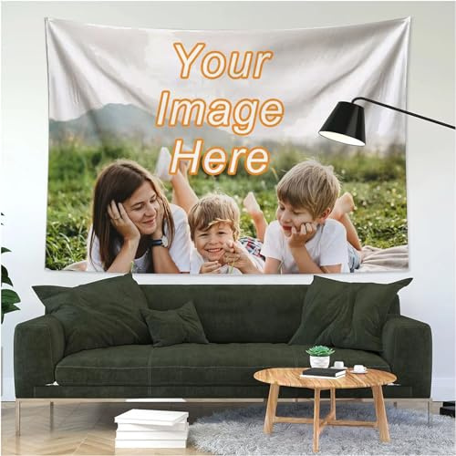 SHROUDEX Personalisierte Wandteppich, Individuell Wandteppich Mit Eigenem Foto Groß Größen, Benutzerdefinierter Wandteppich für Schlafzimmer Wohnzimmer Home Decoration (A,200x180cm)