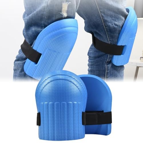 Knieschoner,Knee Pads,Waterproof EVA Knee Protection,Verstellbare Träger für Knieschützer,Anti-Collision Knee Pads,Qualitätskniepolster,Kniebandage für Arbeit,für Gartenarbeit,Hausreinigung,Blau