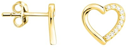 SOFIA MILANI - Damen Ohrringe 925 Silber - mit Zirkonia Steinen - Herz Ohrstecker