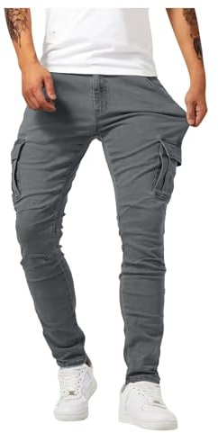 Jeans Homme Taille Elastique - Pantalon En Jean Slim DéChiré Surdimensionné à La Mode Pour Hommes Gadget Homme High Tech