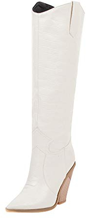 Stivali sopra Ginocchio Donna Stivaletto Donna Estivo con Zeppa Womens Boot Stivali Texani Donna Estivi Jeans Tacchi Donna Stivali Donna Tacco Alto E Plateau Scarpe con Tacchi