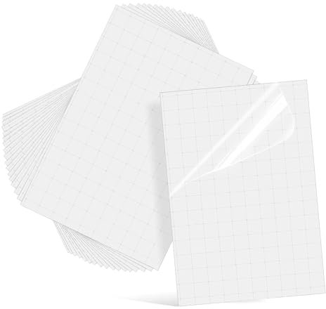 TOGEVAL 50 Blatt Selbstklebende Laminierfolien A6 6 Zoll Transparent Wasserfest Fotoschutzfolie Laminat Für Bildschutz