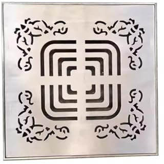 Rejilla Desague Jardin Rejillas de Drenaje Cuadradas para Interiores y Exteriores con Base, Filtros de Drenaje de Zanja de Acero Inoxidable para Baños, Drenajes para Sumideros de Patio Que Cubren(25x2