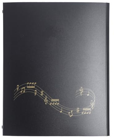 52 Page Sheet Music Folder, Waterproofing Spiral Binder A4 Sheet Music Storage Folder for Piano Keyboard Violin Cello