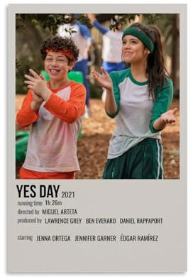 QUYEBRHFY Yes Day Poster Wanddeko Poster Kunst Vintage Poster Filmdeko Poster Druck Poster Frische Zimmer Dekoration 20x30 cm ohne Rahmen