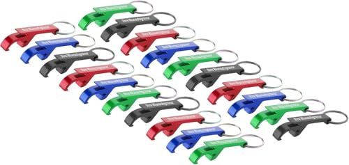Flaschenöffner Schlüsselanhänger mit Name Wunschname Wunschtext personalisiert, Bieröffner mit Gravur, Bierflaschenöffner aus Aluminium mit Schlüsselring (40, farbmix)