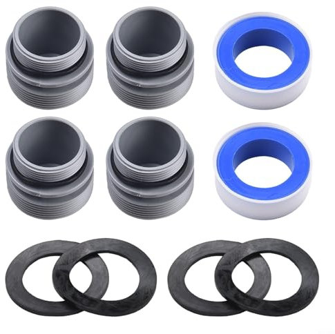 Feeshoppher Poolschlauch-Adapter-Umbausatz, Poolschlauch-Anschluss, Poolpumpe, Sandfilter, oberirdische Poolteile, flexibler Schlauchadapter, Umbausatz, 40 mm auf 1-1/2 Zoll Einlassauslass für Pools