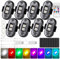 YSWOVUO 8 Stück Kabellose LED Lichter Auto, 8 Farben LED Blitzlicht mit Fernbedienung Auto, USB Antikollisionslichter Strobe Drone Light für Motorrad, Fahrrad, Drohne