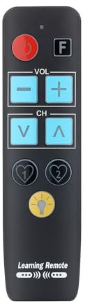 Big Button Universal TV Remote Control for Seniors Eldly Dementia - Compatible with Major TV Brands, Simple and Easy Remote Control