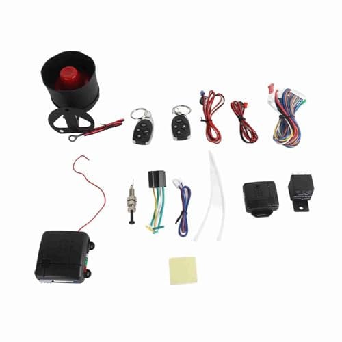 Cocoarm Auto Antitheft Alarm Kit mit 2 Fernbedienungen, Universellem Fahrzeugauto -Alarmsicherheitssystem Multi -Level -Sicherheitsauto -Auto -Einbrecher -Alarmsystem mit 2