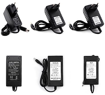 AC 110V 220V DC à 12V Adaptateur Secteur 1A 2A 3A 5A 6A 8A 12 Volts Adaptateur Alimentation convertisseur Chargeur Lampe à LED lumière(12V 5A,EU Plug)