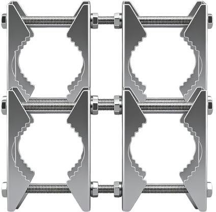 2 Pezzi Doppia Antenna Morsetto Per Albero,Morsetto Per Palo Per Antenna Doppio,Staffa Supporto Antenna Esterno Per Ombrelloni,Televisori,Radiocomandi,Tubi,Da 25 A 50MM