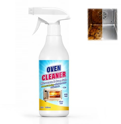 Oven Cleaner 500ml, Heavy Duty Grease Remover Kitchen Cleaner Degreaser Spray for for Oven BBQ Grill Air Fryer Stovetop Hob Ceramic Glass
