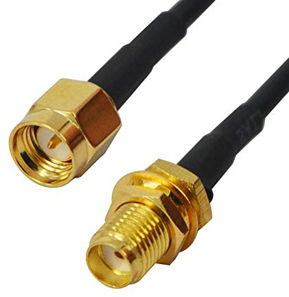 G60 SMA Verlängerungskabel 3m, SMA Stecker auf Buchse, RG174 Kabel mit vergoldeten Kontakten, für WLAN/DVB-T/GPS/Huawei 4G LTE, 50 Ohm, 2,4/5,0 GHz, Hochgeschwindigkeit