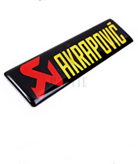 Hirondelle Bleue® Autocollant Stickers 3D Métal Générique pour pot d'échappement AKRAPOVIC Moto Tuning Motard Yamaha Suzuki Derbi KTM, Vendeur Français, Livraison Gratuite