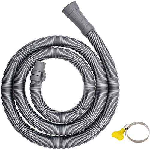 Atack-B Manguera De Desagüe Universal para Lavadora para Manguera De Desagüe De 30/34/38/42 Mm De Diámetro con Abrazadera De Manguera, para Lavadoras, Lavavajillas (2m)