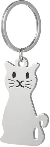 LIOOBO Metal Keyring Key Pendant Cat keyring Animal Keychain Metal Keychian for Kids Friends Families Adults