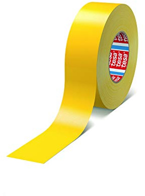 tesa band 4651 Premium leistungsstarkes Gewebeband versch. Breiten und Farben (38 mm x 50 m, gelb)