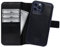 Burkley 2in1 Leder Handytasche für iPhone 12 / iPhone 12 Pro Handyhülle mit herausnehmbarem Back Cover, 360° Schutz (Schwarz)