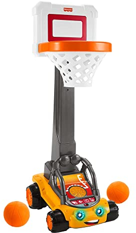 Fisher-Price - Rino Canestrino Edizione Italiana, Giocattolo Elettronico Motorizzato da Basket con 4 modalità di Gioco, Luci e Suoni, Giocattolo per Bambini 3+ Anni, HDP16